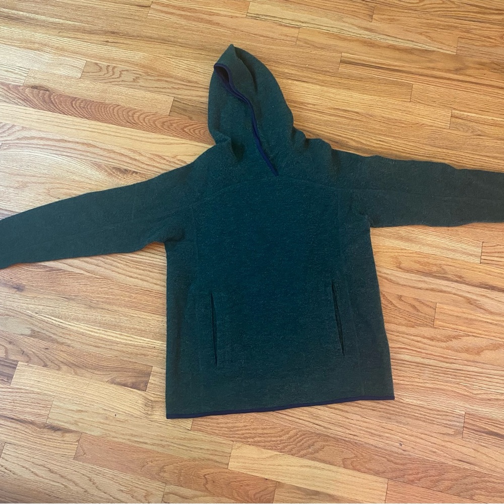 Ibex wool hoodie forest green women’s L - LIKE NEW